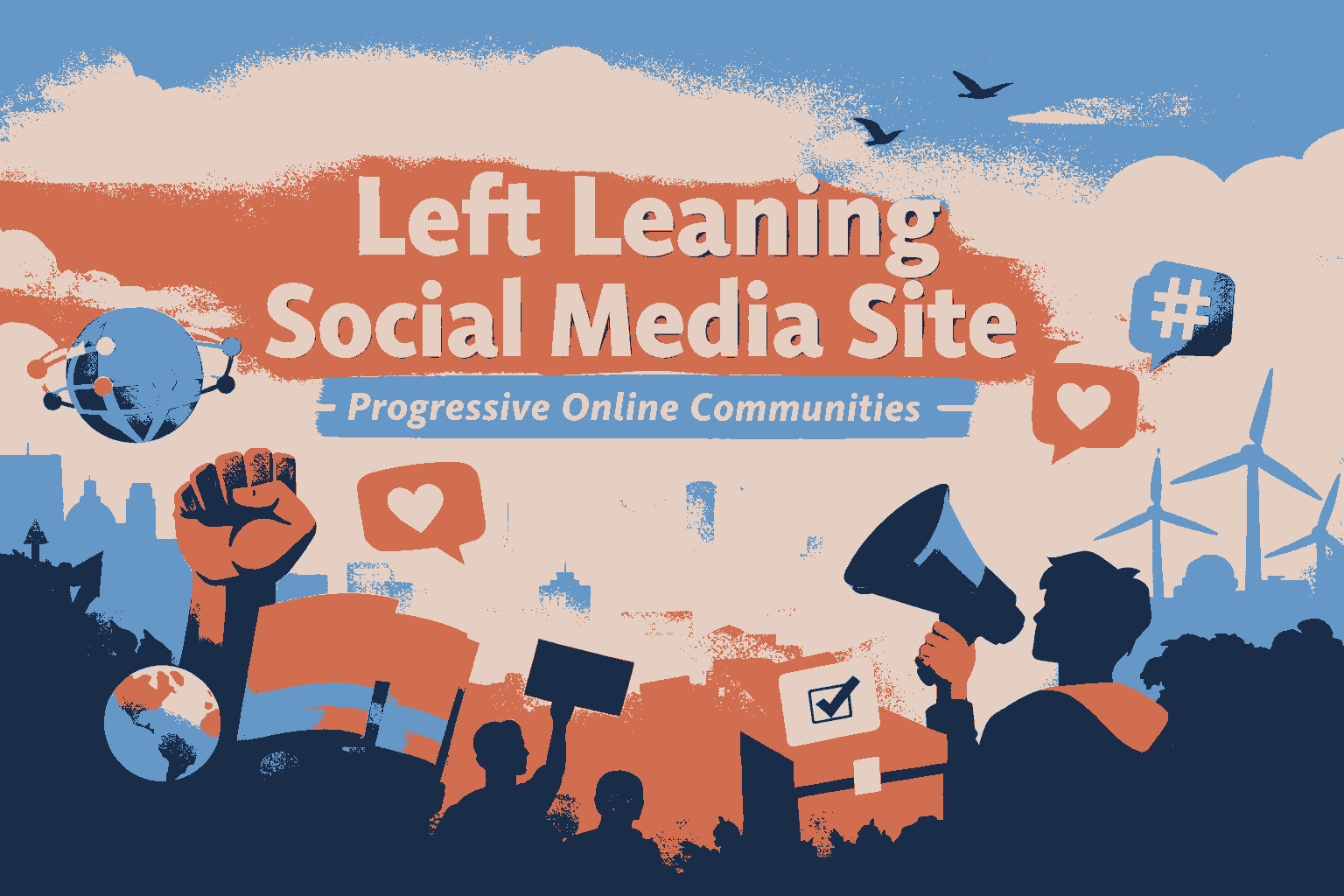 left leaning social media site